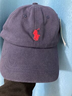 Polo by Ralph Lauren Navy Cap with Red Embroidered Pony
